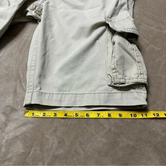 Aeropostale Cargo Khaki Drawstring Shorts 100% Cotton Size 30 - Picture 7 of 7